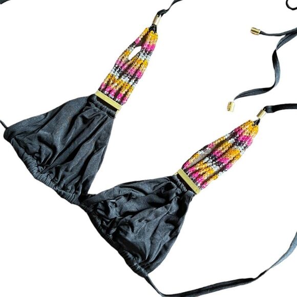 Beach Bunny Out Of Your League Beaded Bikini Top - Picture 1 of 4